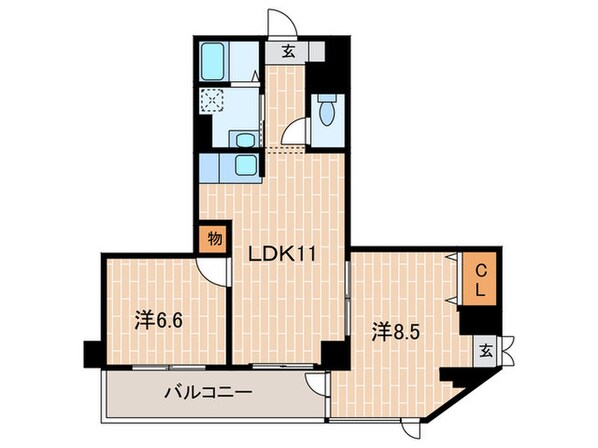 サニーコート芦屋の物件間取画像